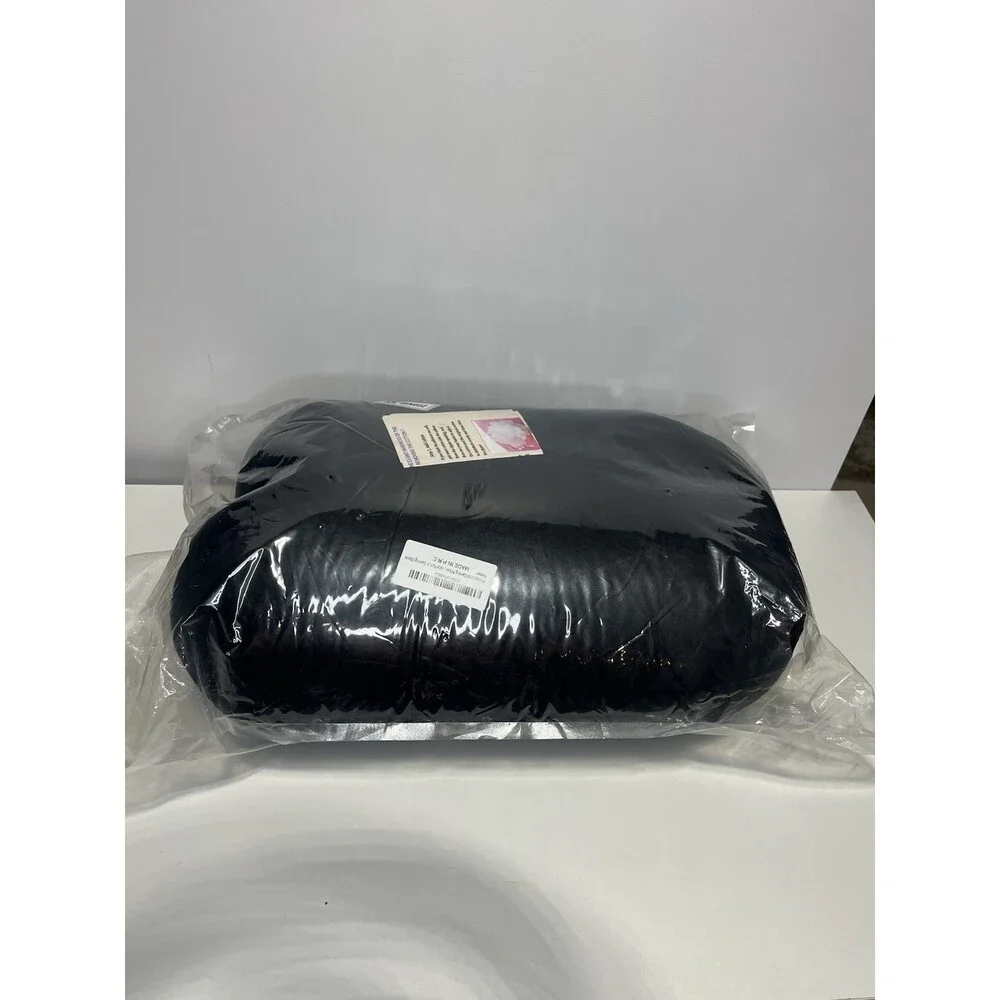 Black Arm Rest Pillow Gaming Reading Crocheting Plush + ties Ergonomic Support